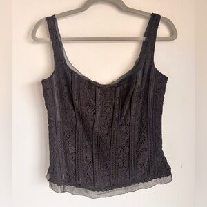 Elegant Black Lace Women's Top